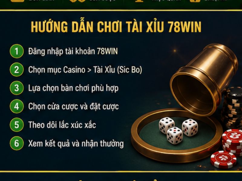 Hướng Dẫn Chơi Tài Xỉu 78Win