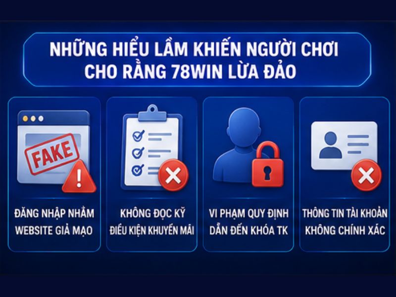 Những Hiểu Lầm Khiến Người Chơi Cho Rằng 78WIN Lừa Đảo